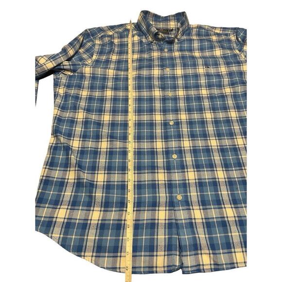 Vineyard Vines Performance Classic Fit Tucker Shirt Men's White Blue Plaid Large - Picture 3 of 7
